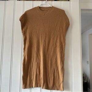 Emma Knudsen Tan Knit Sweater Dress